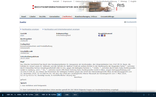 RIS-Zitierhelfer :: Österreichische Gerichtsentscheidungen nach AZR – ein Tastenkürzel oder ein Klick, fertig in der Zwischenablage.