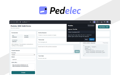 Pedelec :: Connect AI agents to websites through the Pedelec desktop app.