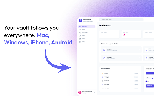 SnaarpLock Password Manager :: Zero-knowledge password manager with auto-fill, auto-save, and password update detection.