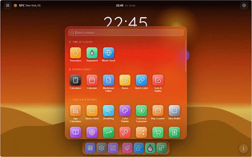 Nova Tab - Stellar Dashboard :: ✨ Aurora new tab: 60+ widgets, 30+ games, notes, weather, clock, calculator, habits, paint & retro emulator.