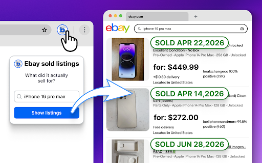 eBay Sold Listings :: Check ebay sold listings and completed listings fast. See real sold prices, price history and what an item sold for.