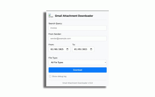 Gmail Attachment Downloader :: Downloads email attachments from Gmail with filtering options