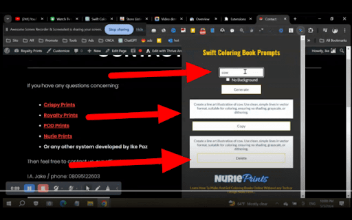 Swift Coloring Book Prompts :: Generate coloring book prompts and learn how to sell your coloring books online.