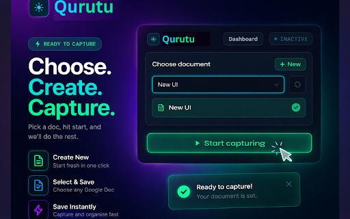 Qurutu — Web Clipper for Google Docs :: Qurutu lets you capture any web content—text, images, or code—and instantly save it to Google Docs in one click.