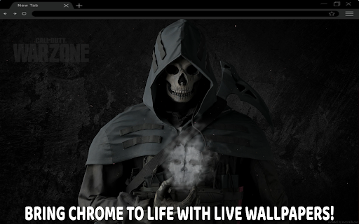 Ghost Skull Mask Call Of Duty Warzone Live Wallpaper :: Experience the haunting presence of Ghost in Warzone every time you open a new tab. 💀🎯