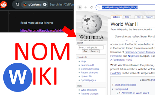 Wikipedia Mobile Redirect :: Redirects m.wikipedia.org to wikipedia.org. Uses webNavigation to detect and redirect URLs.