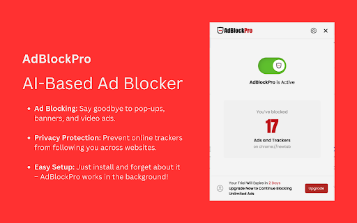 AdBlockPro - AI-Based Ad Blocker :: AdBlockPro blocks intrusive ads and pop-ups for a smoother and faster browsing experience.