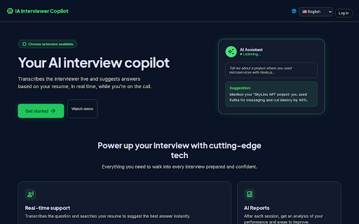 AI Interviewer Copilot :: Copiloto de entrevista: transcribe en vivo al entrevistador y sugiere una respuesta basada en tu CV.