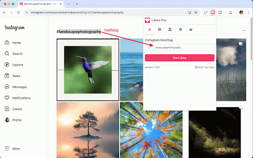 IG Auto Like :: Use IG Auto Like to auto-like niche Instagram posts, gaining followers and increasing engagement.