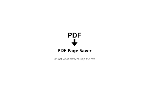 PDF Page Saver :: Save selected pages from a PDF file
