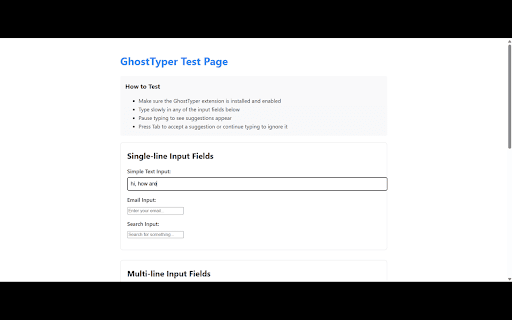 FlowWrite - Inline AI suggestions :: Real-time AI writing suggestions as you type in web forms and text fields