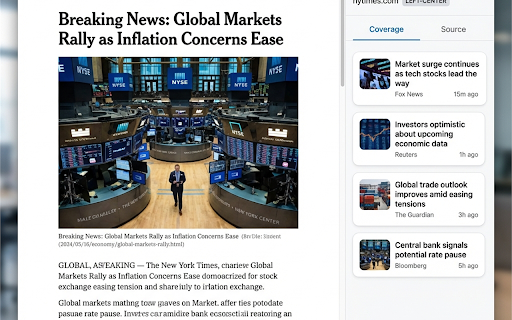 Subtext :: Read between the lines. Reveal publisher bias and find lateral coverage instantly.