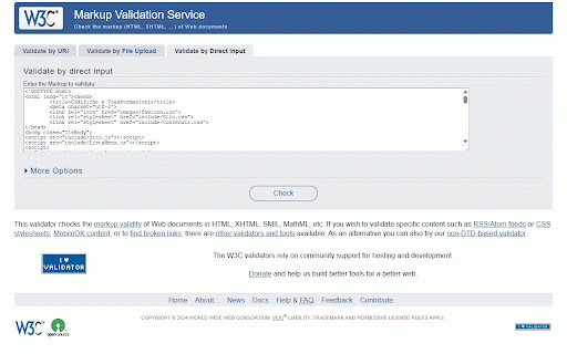 W3C HTML Validation :: W3C Markup Validator for current page