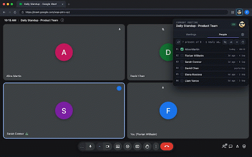 POPCORN – Google Meet Standup & Speaker Picker :: Fair speaker order & standup picker for Google Meet. Rotates attendees popcorn-style for smooth daily updates and notes.