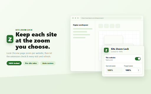 Site Zoom Lock :: Lock website zoom to your chosen level.
