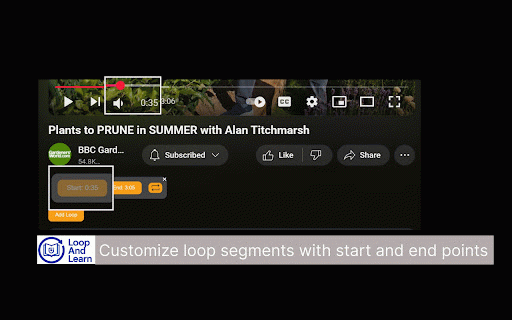 Loop and Learn for YouTube :: custommize loop sections of a YouTube video and learn based on it.