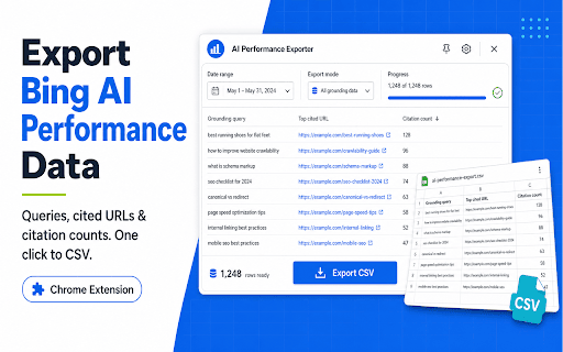 Bing AI Search Performance Data Extractor :: Bulk export grounding query ↔ page mappings from Bing Webmaster Tools AI Performance report
