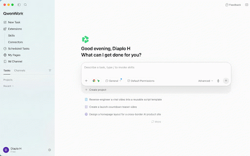 QwenWork :: Connect your Chrome browser to QwenWork for AI-driven browser automation