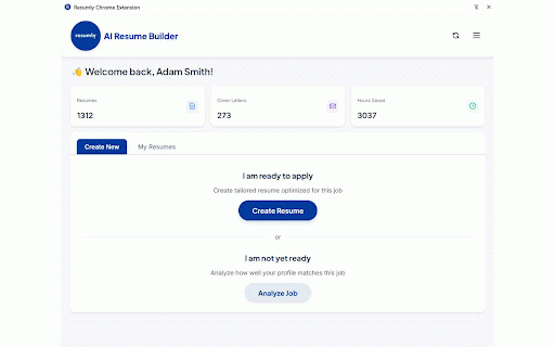 Resumly Browser Extension :: A Browser extension for Resumly