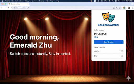 Session Switcher :: Switch between multiple account sessions per site.