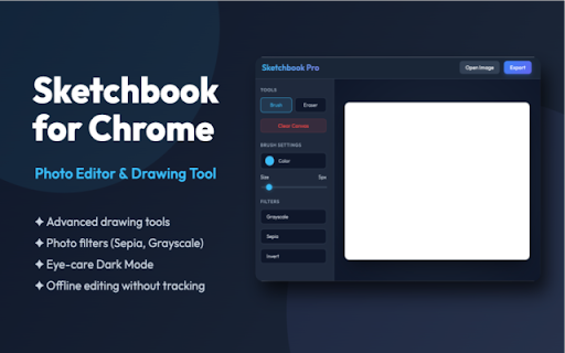 Sketchbook for Chrome - Photo Editor & Drawing Tool :: A powerful photo editor and sketchbook for Chrome. Draw, apply filters, crop, and unleash your creativity in your browser.