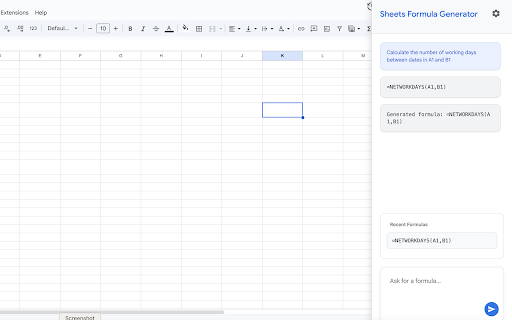 Sheets Formula Generator :: AI-powered Google Sheets formula generator