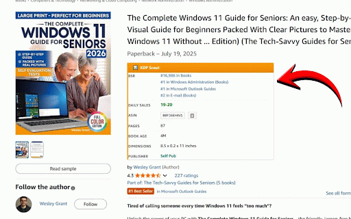 KDP SCOUT :: Amazon book data extractor - BSR, ASIN, Pages, Book Age, Dimensions, Publisher