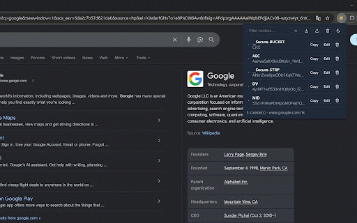 OpenCookie — Local Cookie Editor :: Trustworthy, local-only cookie editor for Manifest V3. View, edit, import/export cookies. Zero data upload.