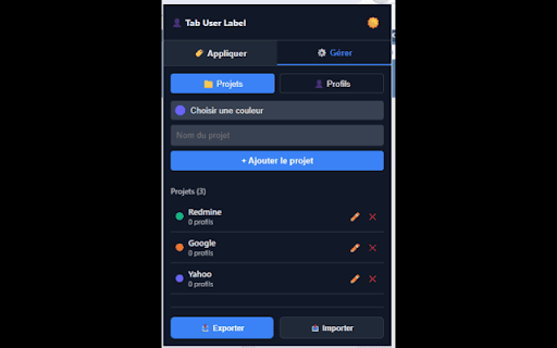 Tab User Label :: Nommez vos onglets par compte utilisateur et gérez plusieurs sessions facilement.