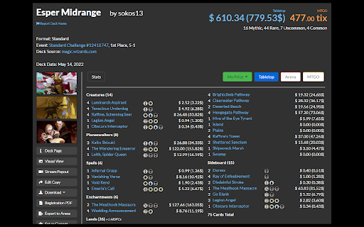 MtgGoldfishToCad :: Display MtgGoldFish prices as (CAD$) Canadian Dollars.