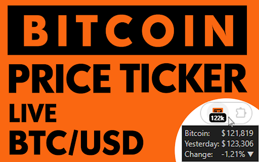 Bitcoin Price Ticker - Live BTC in USD :: Displays the current Bitcoin (BTC) price in US Dollars (USD) on the browser toolbar.