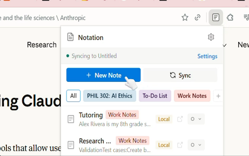 Notation :: Floating notes that sync with your Notion workspace. Create and edit notes on any webpage.