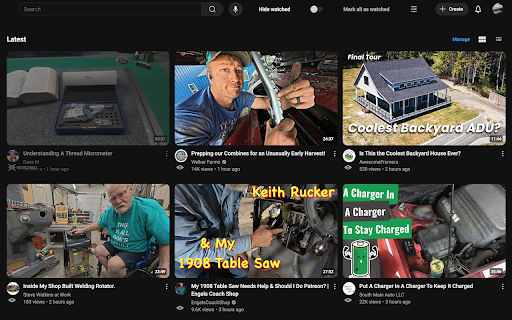 Better Subscriptions for YouTube - NEW :: Make navigating YouTube's subscription grid easier by hiding watched videos