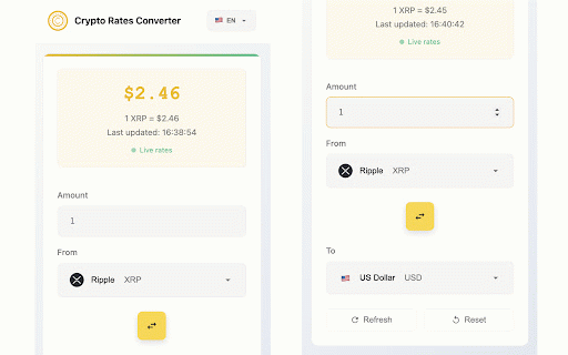 Crypto Rates Converter :: Convert cryptocurrency prices to fiat currencies with real-time rates
