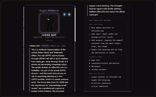 Project PRINCE Scanner + Lingua :: Checks scams and manipulation, translates what you don't understand, and reads any page aloud. Protection for everyone.