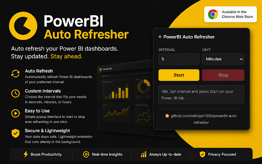PowerBI Auto Refresher :: Automatically clicks the refresh button on a Power BI dashboard at a set interval.