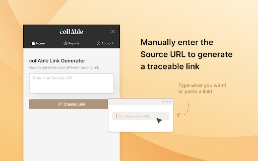collAble Link Generator :: A simple, powerful tool designed to help you create custom, trackable collAble links.