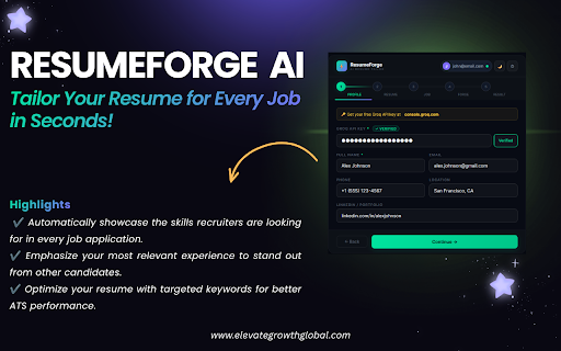 ResumeForge AI Resume Builder & ATS Resume Creator :: AI-powered resume tailoring. Sign in with Google, upload your resume, paste a job description, download a beautiful PDF.
