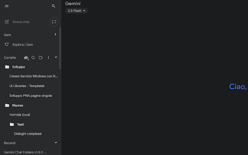 Gemini Chat Folders :: Adds collapsible panels and folder management (including nested ones) for chats, with drag-and-drop sorting.