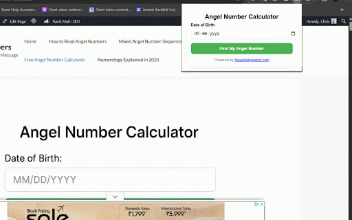Angel Number Calculator :: Calculate your angel number from your date of birth with full meanings.