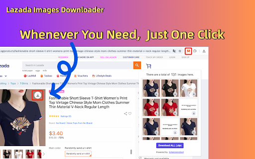 Lazada Product Images Downloader :: Download all images from any Lazada listing with a single click. No coding needed, fast download.