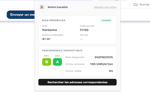 Immo Locator :: L'adresse exacte d'un bien Leboncoin ou SeLoger, retrouvée en un clic. Gratuit.