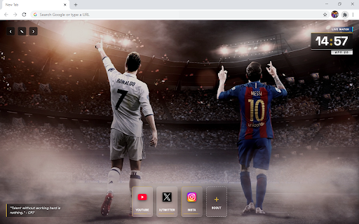 Messi vs Ronaldo HD Wallpaper New Tab :: Customize new tab with Messi wallpaper extension and display Ronaldo wallpapers in your background.