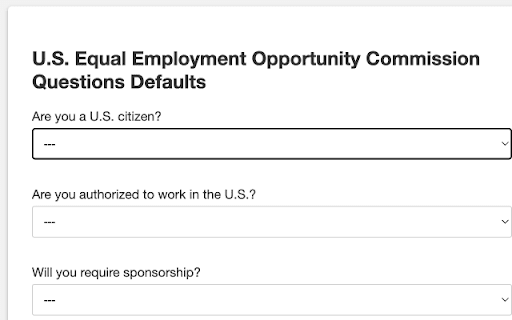EEOC Form Filler :: Automatically fill out the U.S. Equal Employment Opportunity Commission form.
