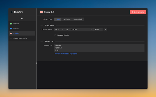 Illusory – Proxy Manager :: A tool to help you manage and switch your proxy profiles