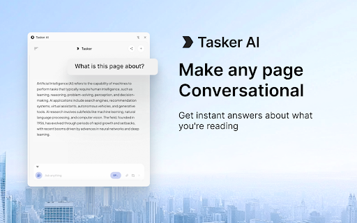 Tasker AI :: Your personal AI assistant that helps automate everyday tasks like email management, meeting scheduling, web browsing, and more.