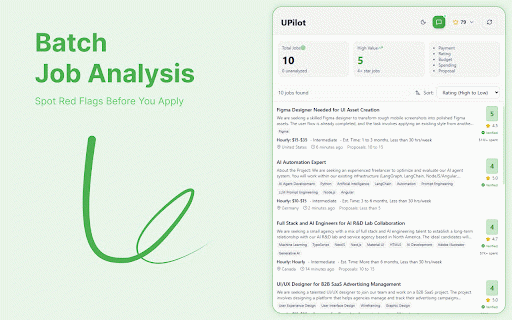 Upwork Copilot: AI Proposal Generator & Job Scorer :: AI assistant for Upwork. Score job fits, write winning proposals, and optimize your profile to save Connects and win more jobs.