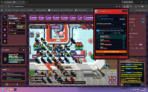 Rotom Sniper - Assistente PokéIdle :: Assistente Completo PokéIdle: Sniper do Mercado, Telemetria de Farm ao Vivo, Catálogo de Hunts, Bosses e Rotas de Up.