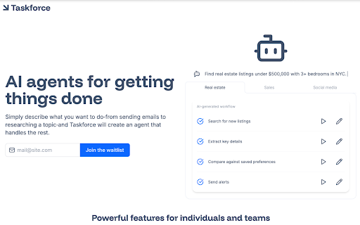 TaskForce: AI Web Agent & Automation :: Supercharge your web browsing with AI! TaskForce is an extension that automates web tasks, extracts data, fills forms, and more.