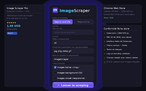 Image Scraper :: Extension pour télécharger les images d'un site web